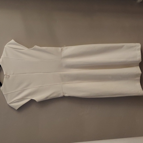 WHITE HOUSE BLACK MARKET Winter White Capped Sleeve Button Sheath Dress - Picture 10 of 13